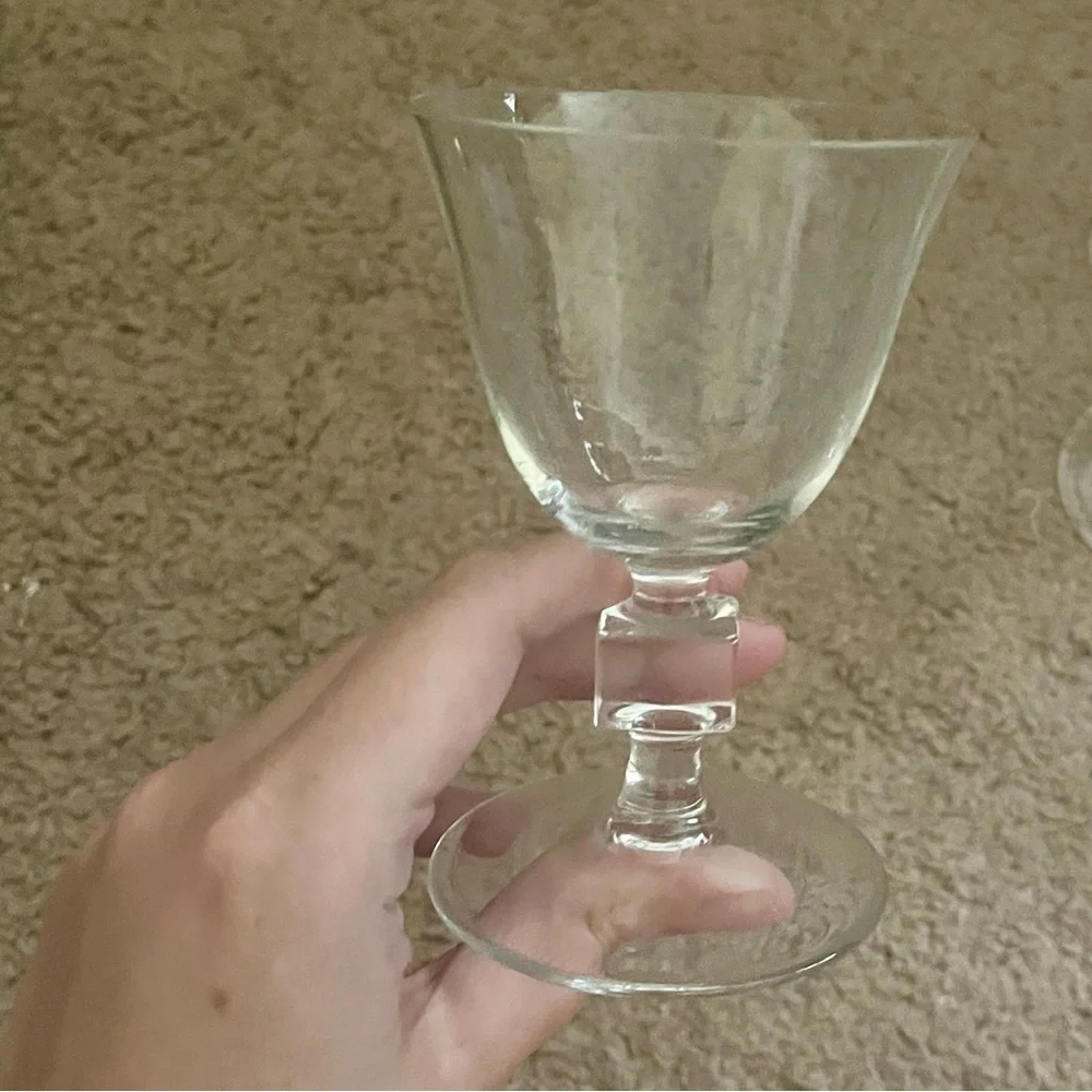 Set of 6 Small Glass Goblets